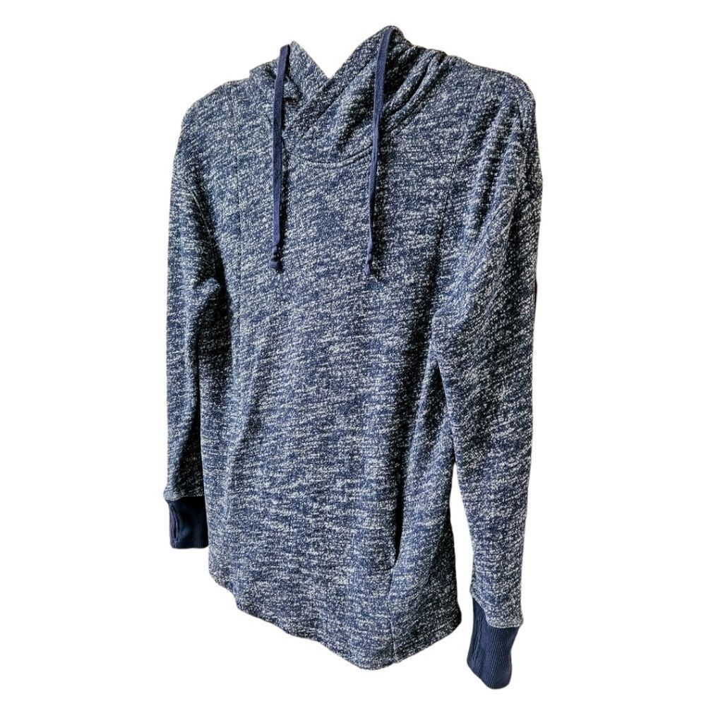 MOSSIMO UNISEX Blue & White Hooded Pullover Size M (Oversized) - Picture 3 of 11